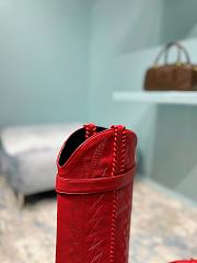 Givenchy Shark Lock Cowboy Cowhide Red Boots  - 3