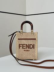 Fendi Look Mini Square Brown Bag 13.5x5.5x18cm - 1