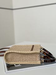 Fendi Look Mini Square Brown Bag 13.5x5.5x18cm - 6