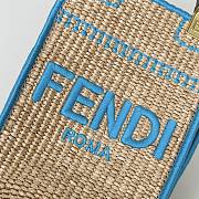 Fendi Look Mini Square Blue Bag 13.5x5.5x18cm - 6