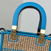 Fendi Look Mini Square Blue Bag 13.5x5.5x18cm - 5