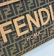 Fendi Full Leather Embossed Tote Monogram 25.5x12x23cm - 6