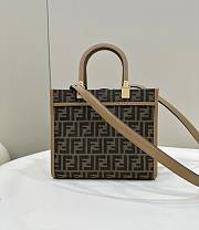 Fendi Full Leather Embossed Tote Monogram 25.5x12x23cm - 5