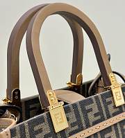 Fendi Full Leather Embossed Tote Monogram 25.5x12x23cm - 4