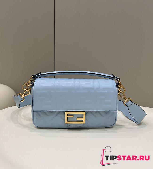 Fendi Baguette Medium Blue Bag 26×5×13cm - 1