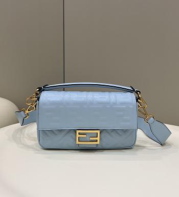 Fendi Baguette Medium Blue Bag 26×5×13cm