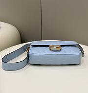 Fendi Baguette Medium Blue Bag 26×5×13cm - 4