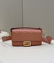 Fendi Baguette Medium Dark Pink Bag 26×5×13cm - 1