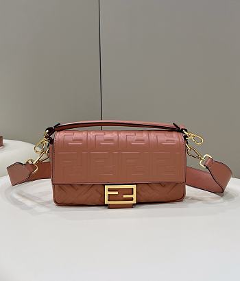 Fendi Baguette Medium Dark Pink Bag 26×5×13cm