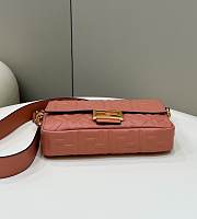 Fendi Baguette Medium Dark Pink Bag 26×5×13cm - 2