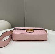 Fendi Baguette Medium Light Pink Bag 26×5×15cm - 5