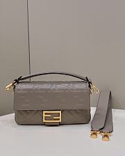 Fendi Baguette Medium Grey Bag 26×5×15cm - 1