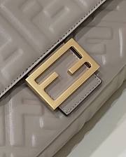 Fendi Baguette Medium Grey Bag 26×5×15cm - 5