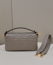 Fendi Baguette Medium Grey Bag 26×5×15cm - 4