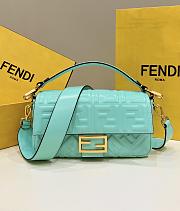  Fendi Baguette Medium Light Blue Bag 26×5×15cm - 1