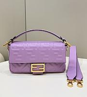  Fendi Baguette Medium Purple Bag 26×5×13cm - 1