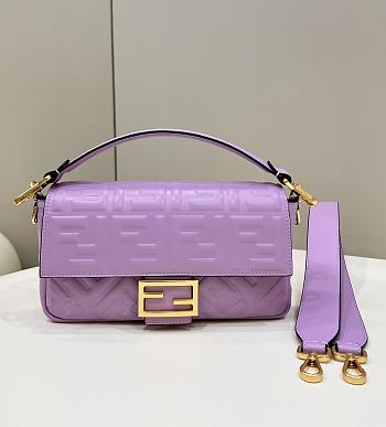  Fendi Baguette Medium Purple Bag 26×5×13cm