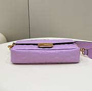  Fendi Baguette Medium Purple Bag 26×5×13cm - 4