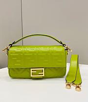 Fendi Baguette Medium Light Green Bag 26×5×13cm - 1