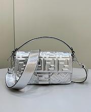 Fendi Baguette Medium Silver Bag 26×5×13cm - 1