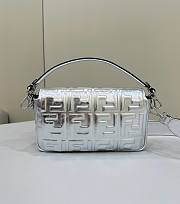 Fendi Baguette Medium Silver Bag 26×5×13cm - 6