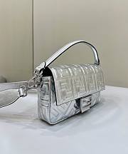 Fendi Baguette Medium Silver Bag 26×5×13cm - 5