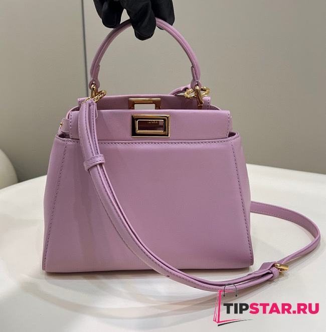 Fendi Peekaboo Purple Bag 23×7×19cm - 1