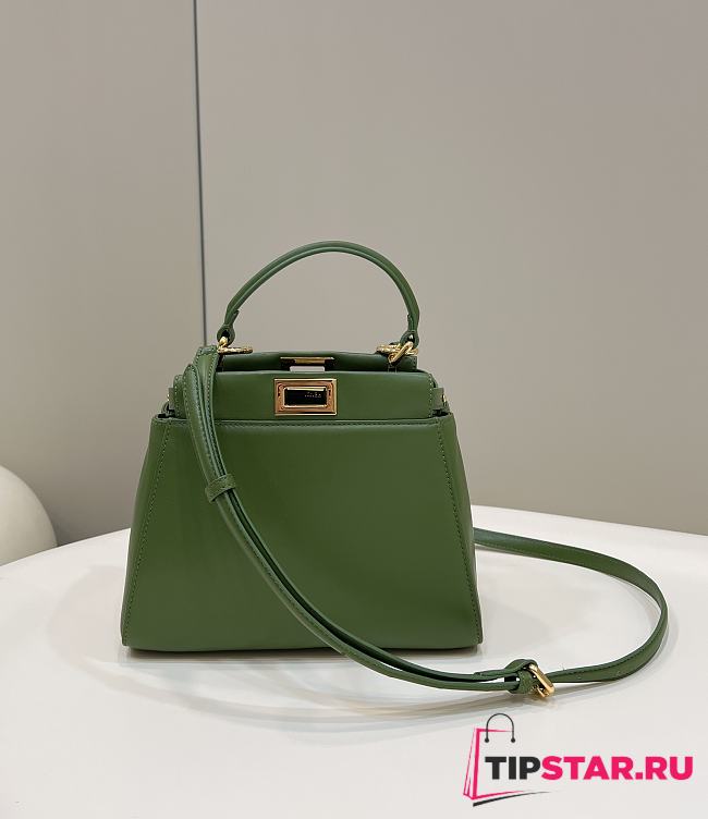 Fendi Peekaboo Dark Green Bag 23×7×19cm - 1