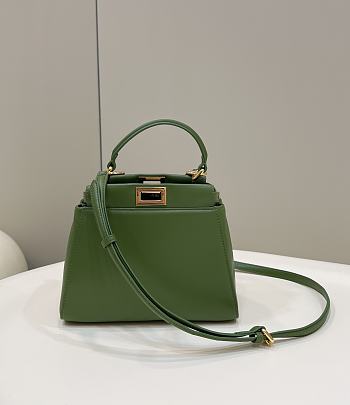 Fendi Peekaboo Dark Green Bag 23×7×19cm