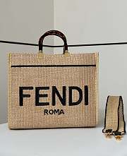 Fendi Handmade Straw Weaving Tote 36×16×30cm  - 1