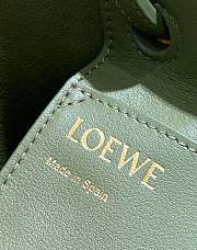 Loewe Jacquard Square Small Green Tote 21*10*22cm - 5