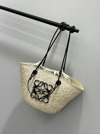 Loewe Large Hand-sewn Straw Woven Medium Basket 42cm