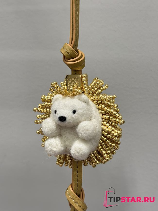 Hedgehog felt keychain - 1