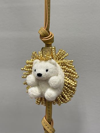 Hedgehog felt keychain