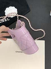  Chanel Nano Shopping Purpule Bag 20.5x17.5x3.5cm - 4