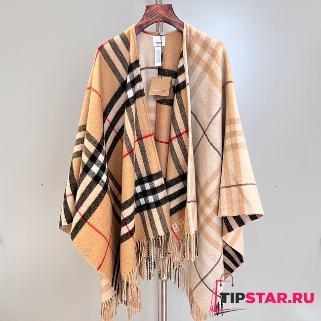 Burberry cashmere cape milk apricot scaft - 1