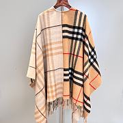 Burberry cashmere cape milk apricot scaft - 3