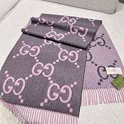 GG Cashmere Scarf & Beanie Black and Gray Pink Cashmere Unisex - 3