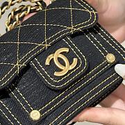 Chanel genuine denim jeans mini 10x13cm - 4