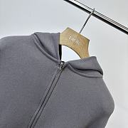 Alexder Wang zipper hooded grey sweatshirt - 2