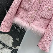 Chanel style woven tweed pink jacket - 5