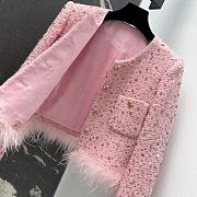 Chanel style woven tweed pink jacket - 6