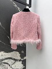 Chanel style woven tweed pink jacket - 4