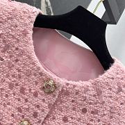 Chanel style woven tweed pink jacket - 3