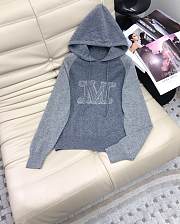 Maxmara  knitted hooded grey cardigan - 5