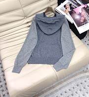 Maxmara  knitted hooded grey cardigan - 4