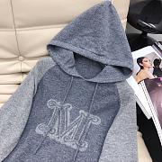 Maxmara  knitted hooded grey cardigan - 3