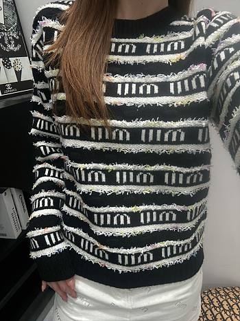 Miumiu black knitted round neck pullover