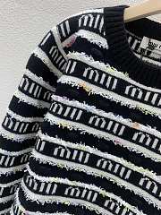 Miumiu black knitted round neck pullover - 4