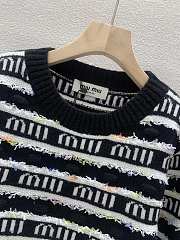 Miumiu black knitted round neck pullover - 2